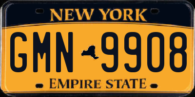 NY license plate GMN9908