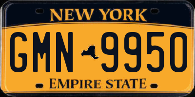 NY license plate GMN9950