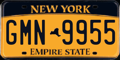 NY license plate GMN9955