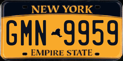 NY license plate GMN9959