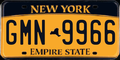 NY license plate GMN9966