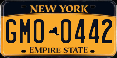 NY license plate GMO0442