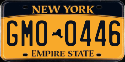 NY license plate GMO0446