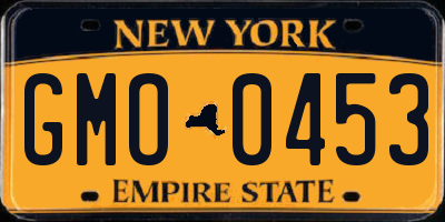 NY license plate GMO0453