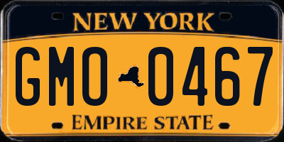 NY license plate GMO0467