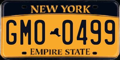 NY license plate GMO0499