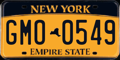NY license plate GMO0549