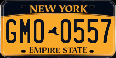 NY license plate GMO0557