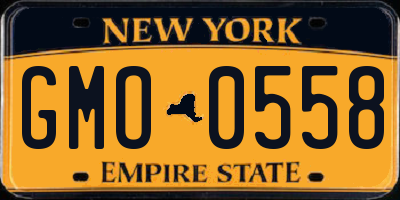 NY license plate GMO0558