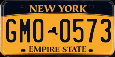 NY license plate GMO0573