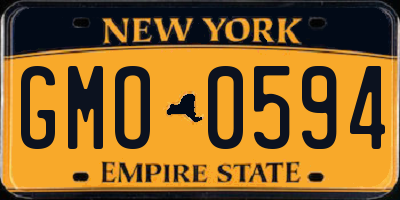 NY license plate GMO0594