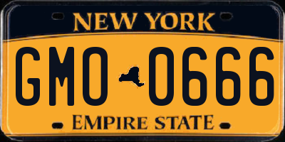 NY license plate GMO0666