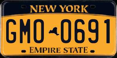 NY license plate GMO0691