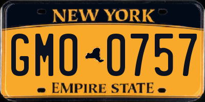 NY license plate GMO0757