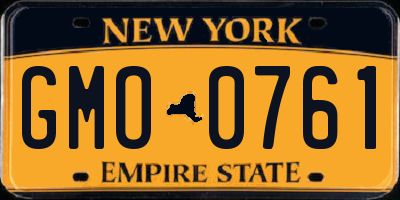 NY license plate GMO0761