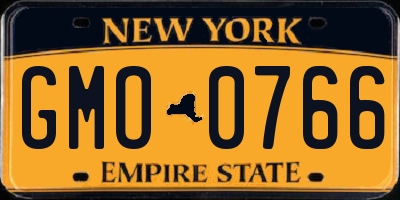 NY license plate GMO0766