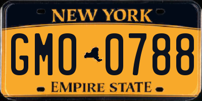NY license plate GMO0788