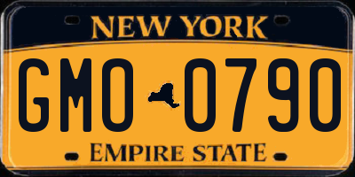 NY license plate GMO0790