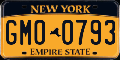 NY license plate GMO0793