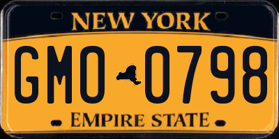 NY license plate GMO0798