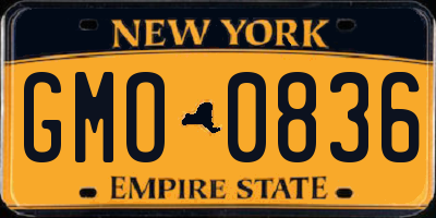 NY license plate GMO0836