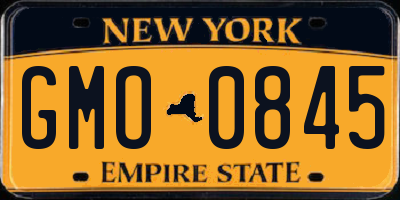 NY license plate GMO0845