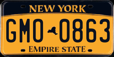 NY license plate GMO0863