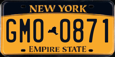 NY license plate GMO0871