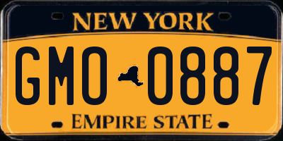 NY license plate GMO0887