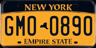 NY license plate GMO0890