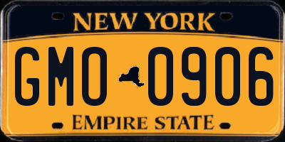 NY license plate GMO0906