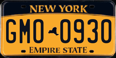 NY license plate GMO0930