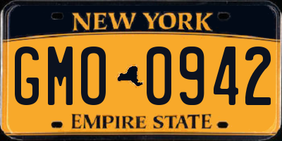 NY license plate GMO0942