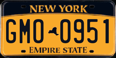 NY license plate GMO0951