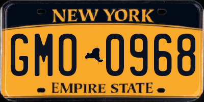 NY license plate GMO0968