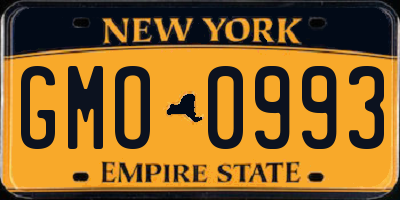 NY license plate GMO0993