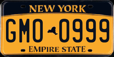 NY license plate GMO0999