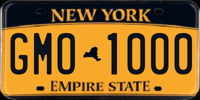 NY license plate GMO1000