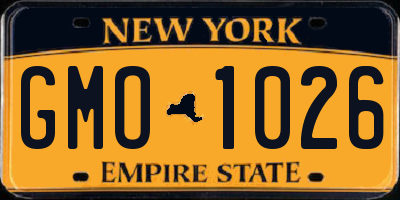 NY license plate GMO1026