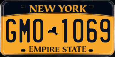 NY license plate GMO1069