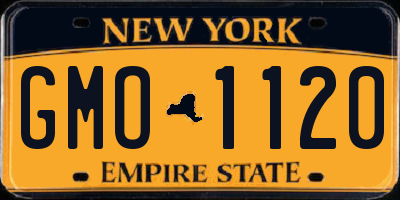 NY license plate GMO1120