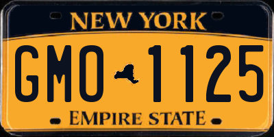 NY license plate GMO1125