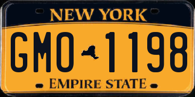 NY license plate GMO1198