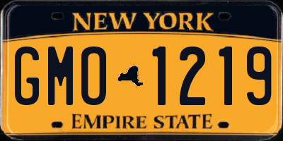 NY license plate GMO1219