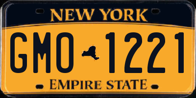 NY license plate GMO1221
