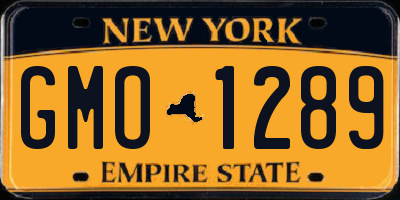 NY license plate GMO1289
