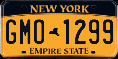 NY license plate GMO1299