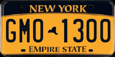 NY license plate GMO1300