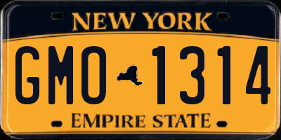 NY license plate GMO1314