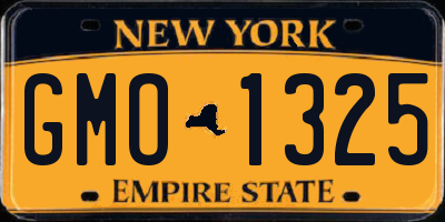 NY license plate GMO1325